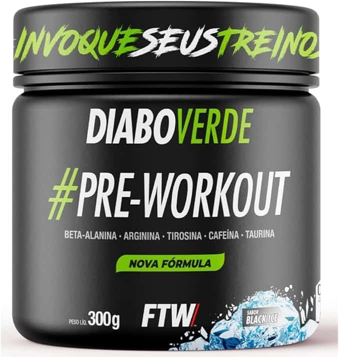 FTW-Pre-Treino-Diabo-Verde-em-Po-com-Cafeina-Aminoacidos-Beta‑Alanina-e-Arginina-para-Treinos-e-Atividades-Fisicas-Pote-300-g-Sabor-Black-Ice.jpg FTW Pré-Treino Diabo Verde em Pó com Cafeína, Aminoácidos Beta‑Alanina e Arginina para Treinos e Atividades Físicas - Pote 300 g (Sabor: Black Ice) - Imagem 1